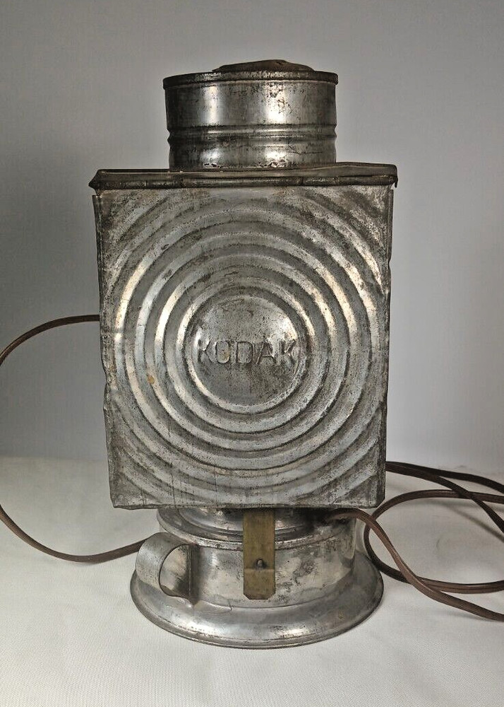 Antique Kodak Dark Room Light Lantern Electrified