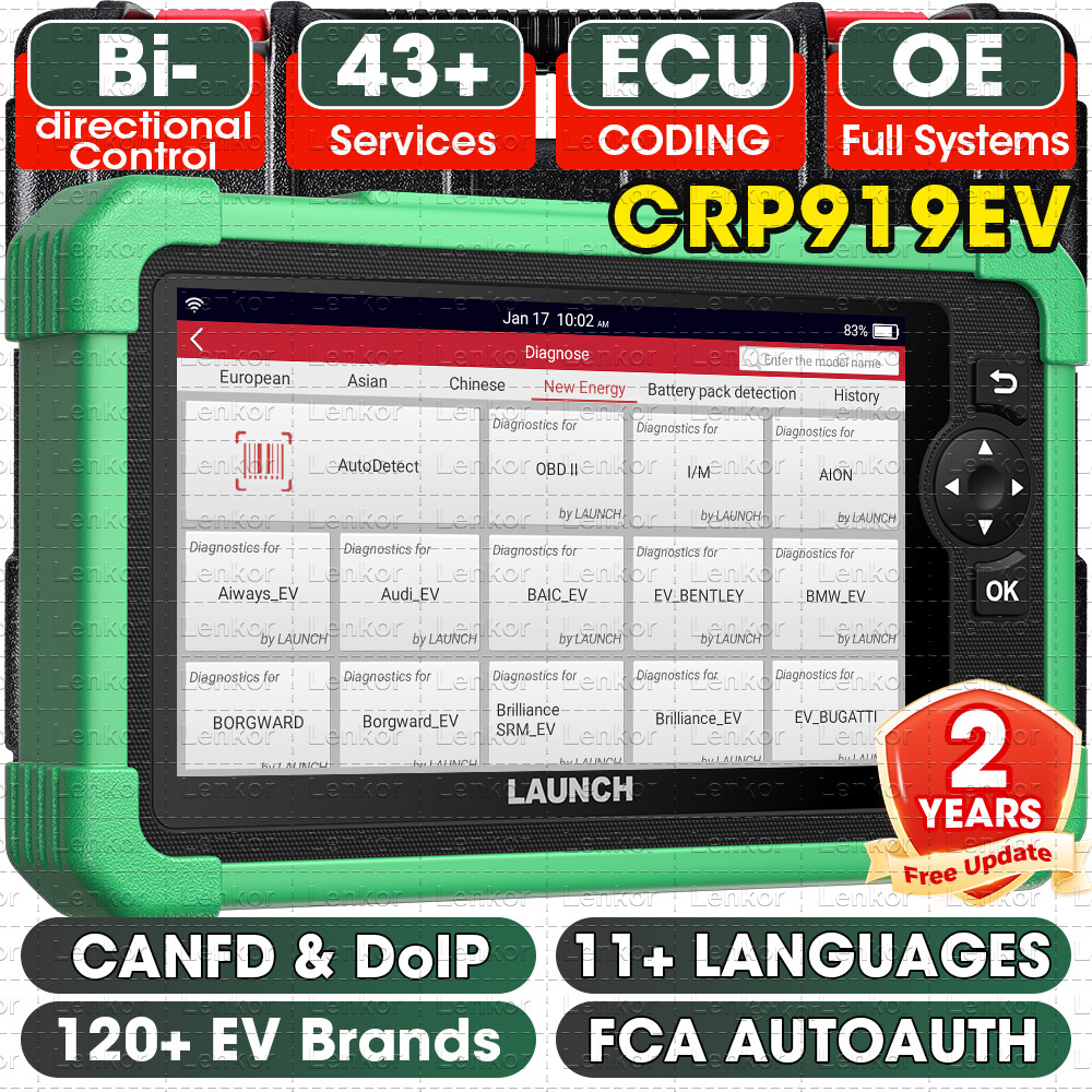 2026 LAUNCH X431 CRP919 EV Electric Car Diagnostic Scanner All System ECU Coding