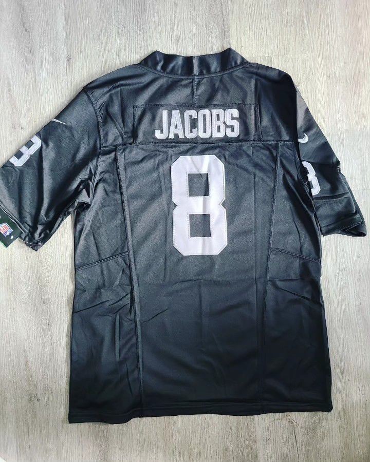 Josh Jacobs #8 Black Raiders Jersey