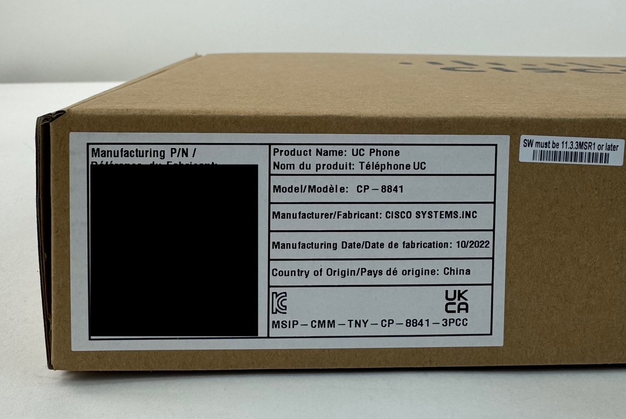 Cisco 8841 IP Phone with Multiplatform Firmware 3PCC (CP-8841-3PCC-K9=) - New