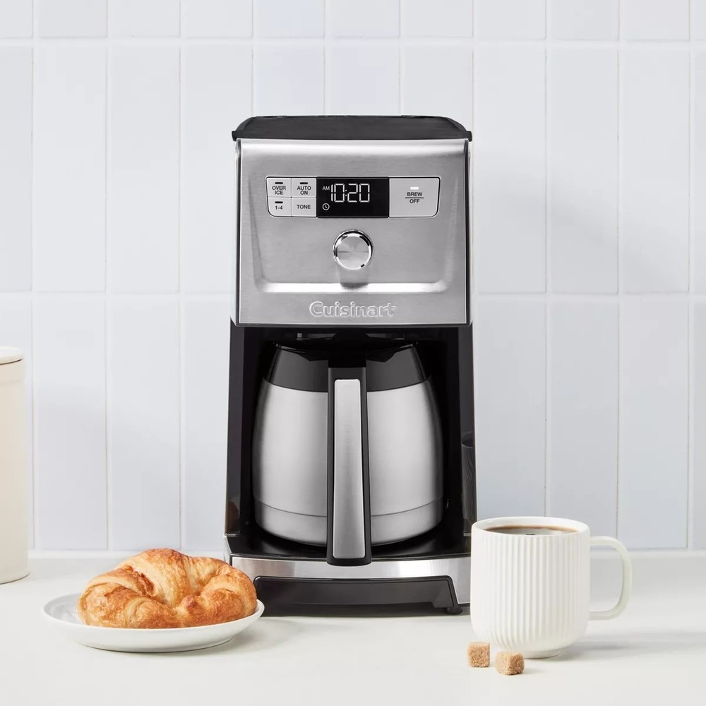 Cuisinart 12 Cup Programmable Thermal Coffeemaker Black/Silver DCC-3700