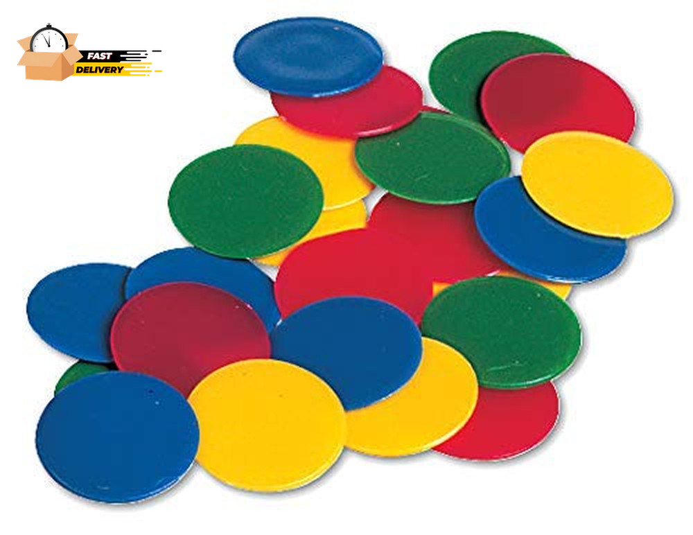 Plastic Solid Bingo Chips, Chips for Games, Counting Manipulatvies, G