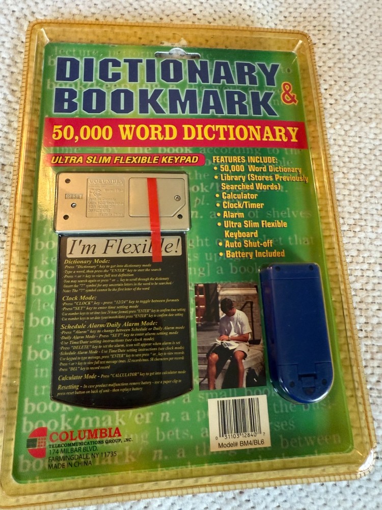 Dictionary Bookmark & 50,000 Word Dictionary Electronic