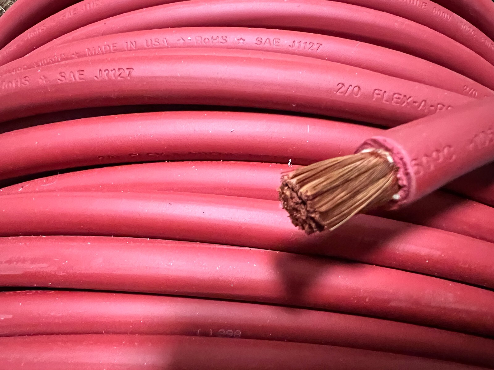 Flexible Battery / Welding Cable 2/0 AWG Solar optional Black and/or Red