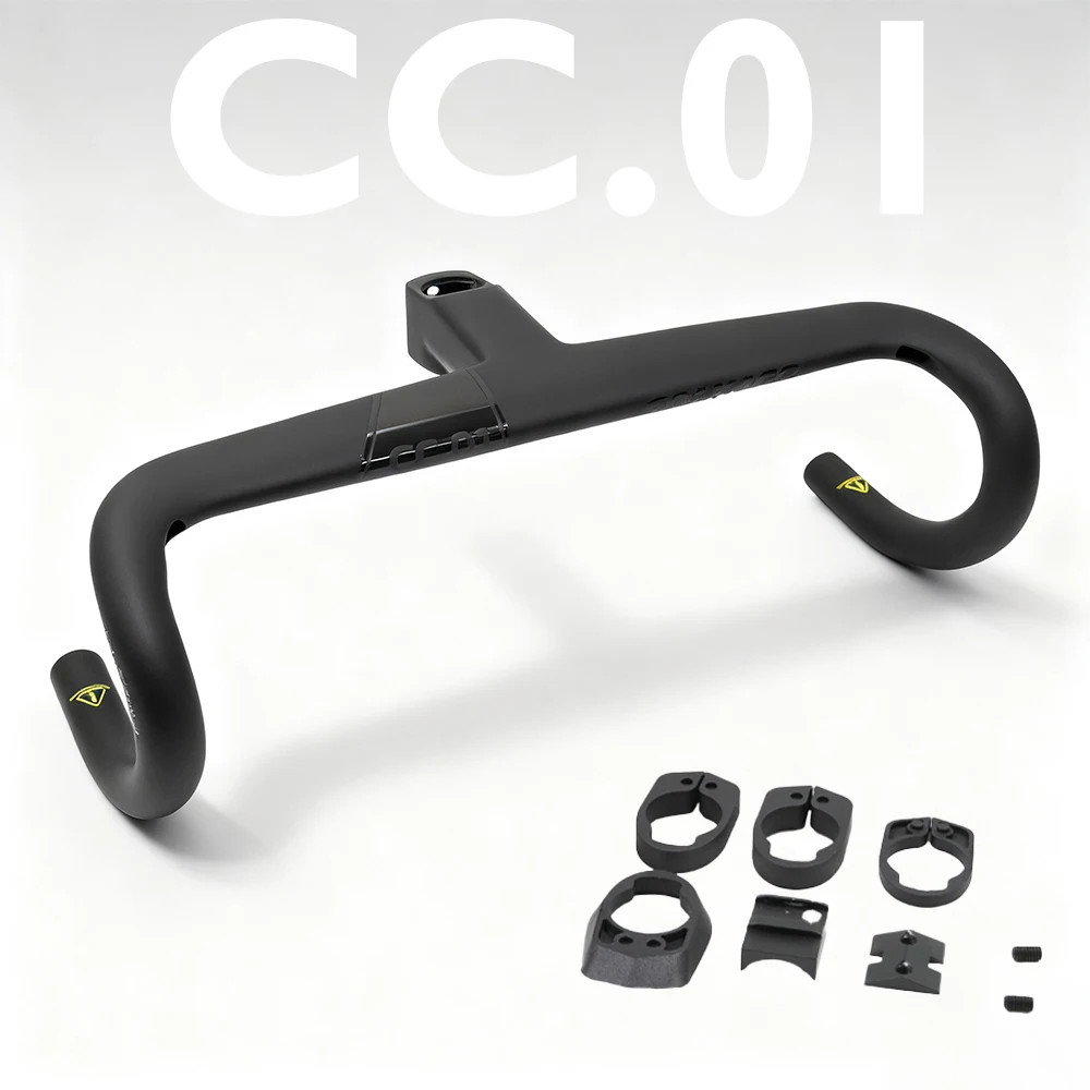 Full Carbon Internal Cable Routing Road Bike Handlebars with Computer Bracket