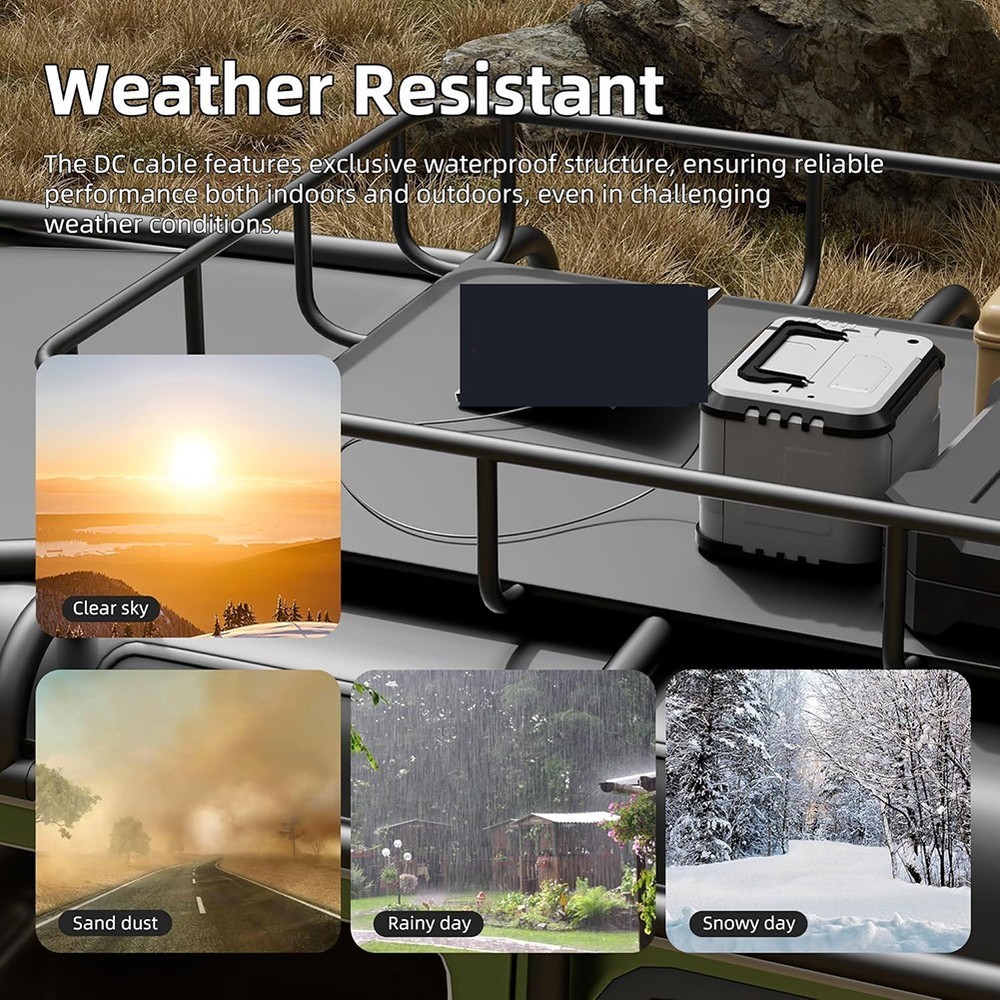 Multi Device Compatible 5M Vehicle Charger Power Cable with Real Voltmeter