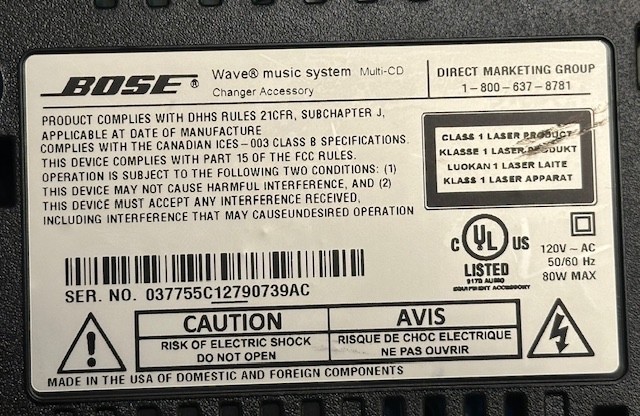 Bose Wave Music System Bundle with Bose Wave Multi-CD Changer