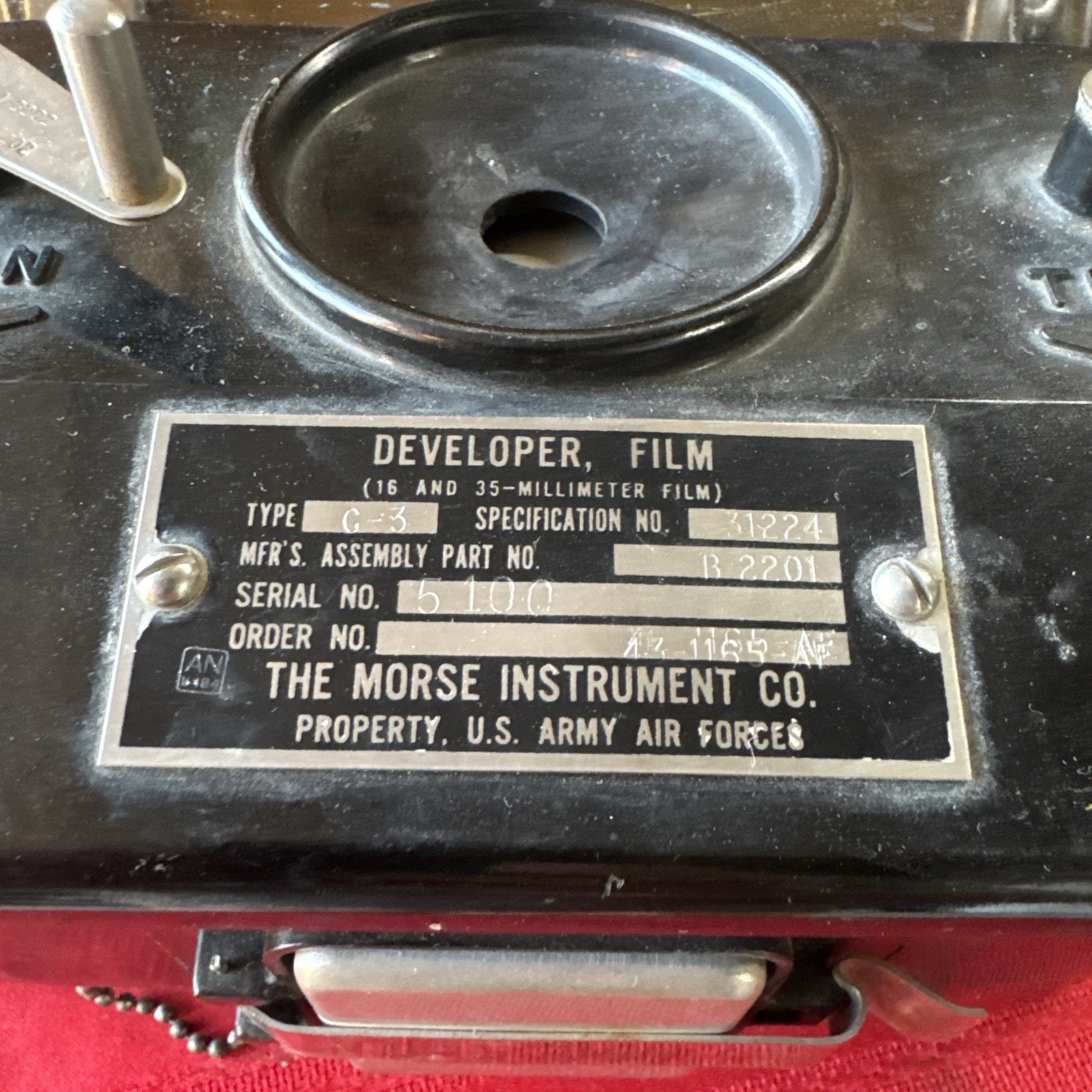 Morse Instrument Developer Type G3 Model B2201 16mm & 35mm Film VTG Bakelite