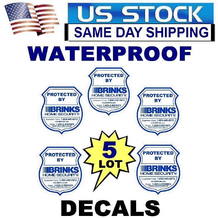 BRINKS HOME ADT SECURITY MONITORING SYSTEM ALARM DECALS WARNING WINDOW STICKERS