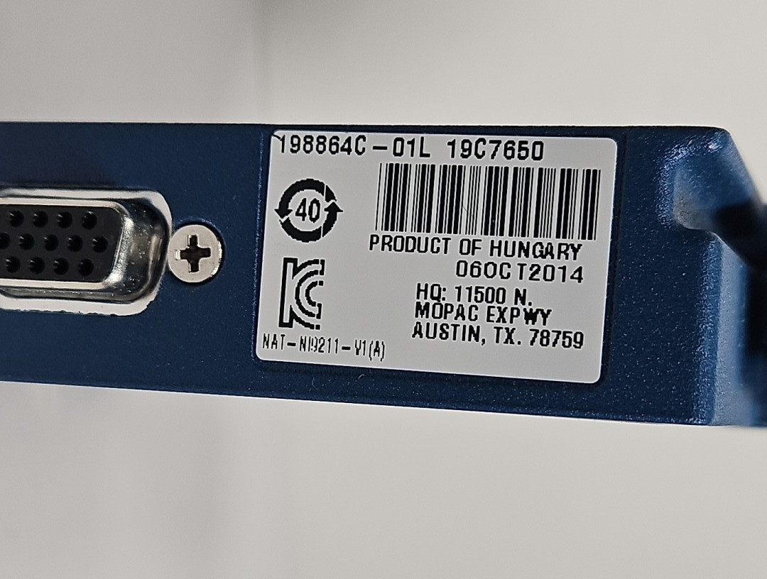 National Instruments NI 9211 198864C-01L 4-CH Thermocouple cDAQ Module