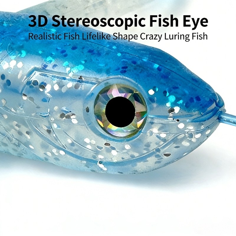 Automatic Rotation Fishing Lures Realistic Fish Eye And Scale Pattern For Baits