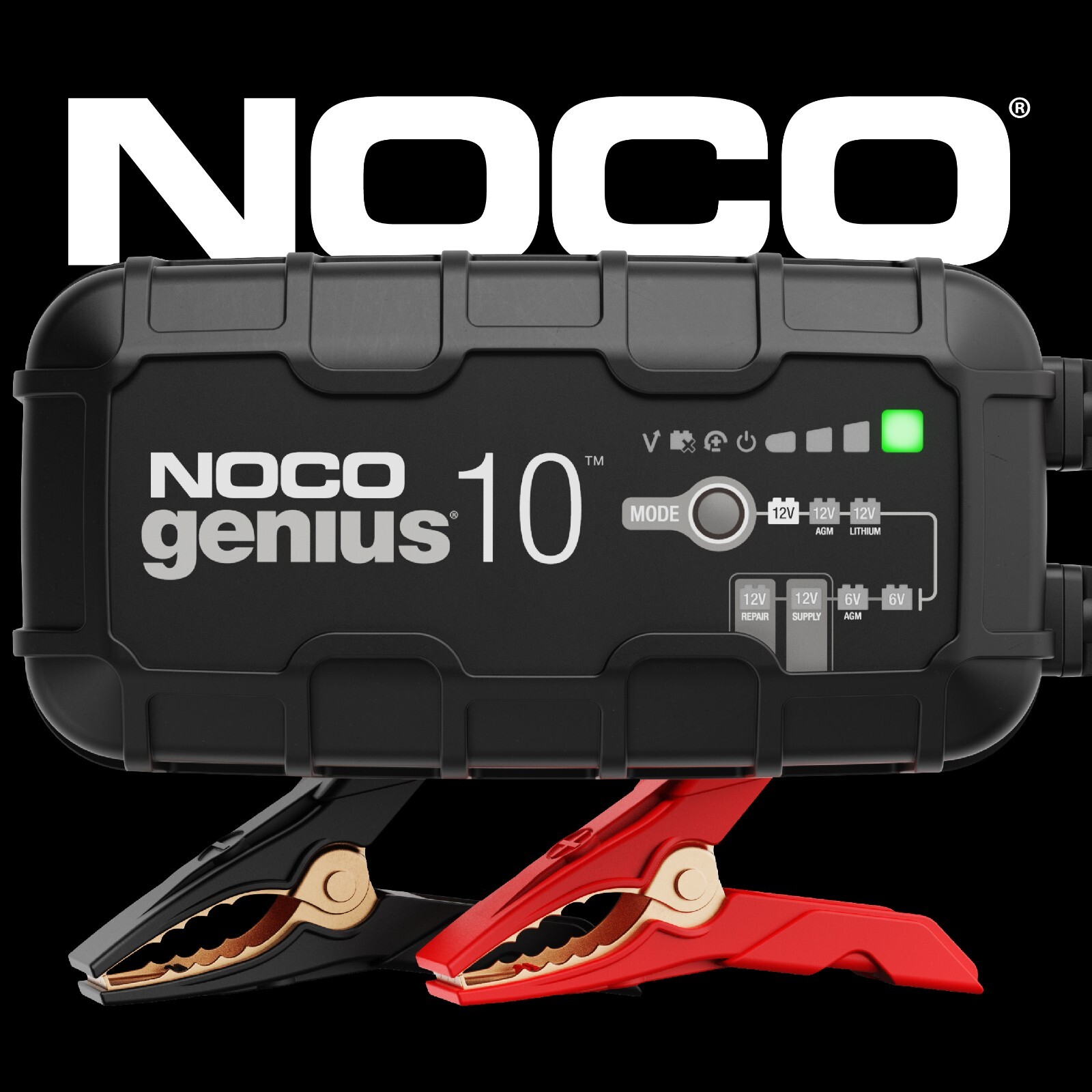 NOCO GENIUS10 6V/12V 10A Smart Battery Charger, Trickle Charger and Maintainer