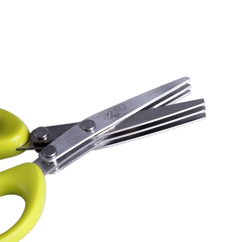 Multi-Functional Stainless Steel 3/5 Layer Kitchen Scissors Pepper Shredded Chop
