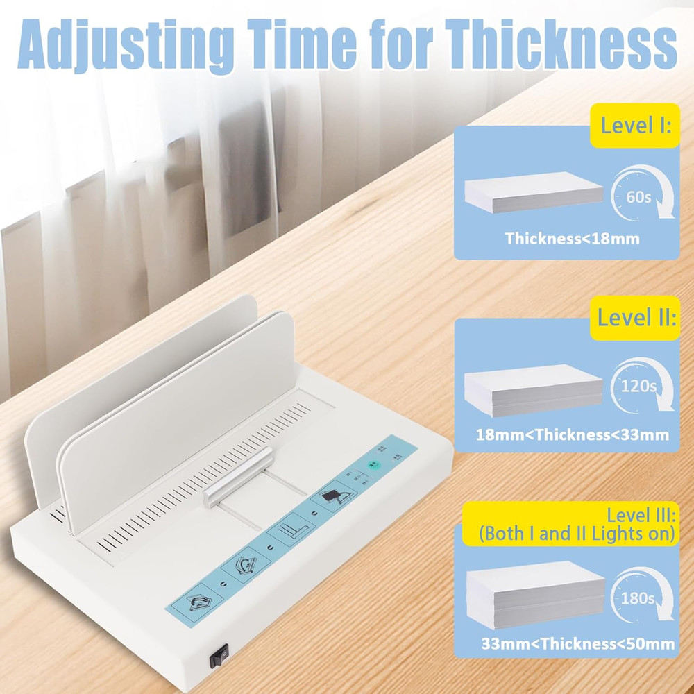 Thermal Binding Machine 500 Sheets Capacity Book Binding Material 110V Binding M