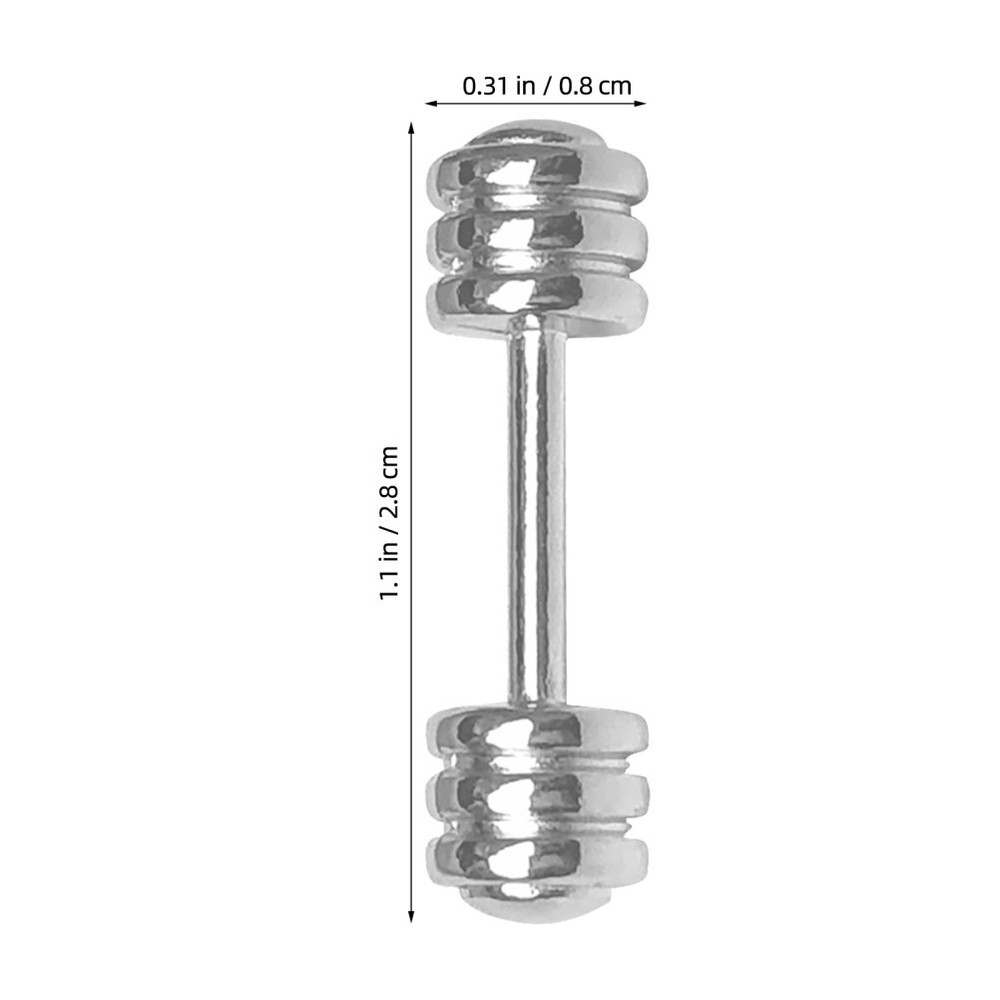 2 Pcs Mini House Decor Dumbbell Decoration Barbells Simulation Model