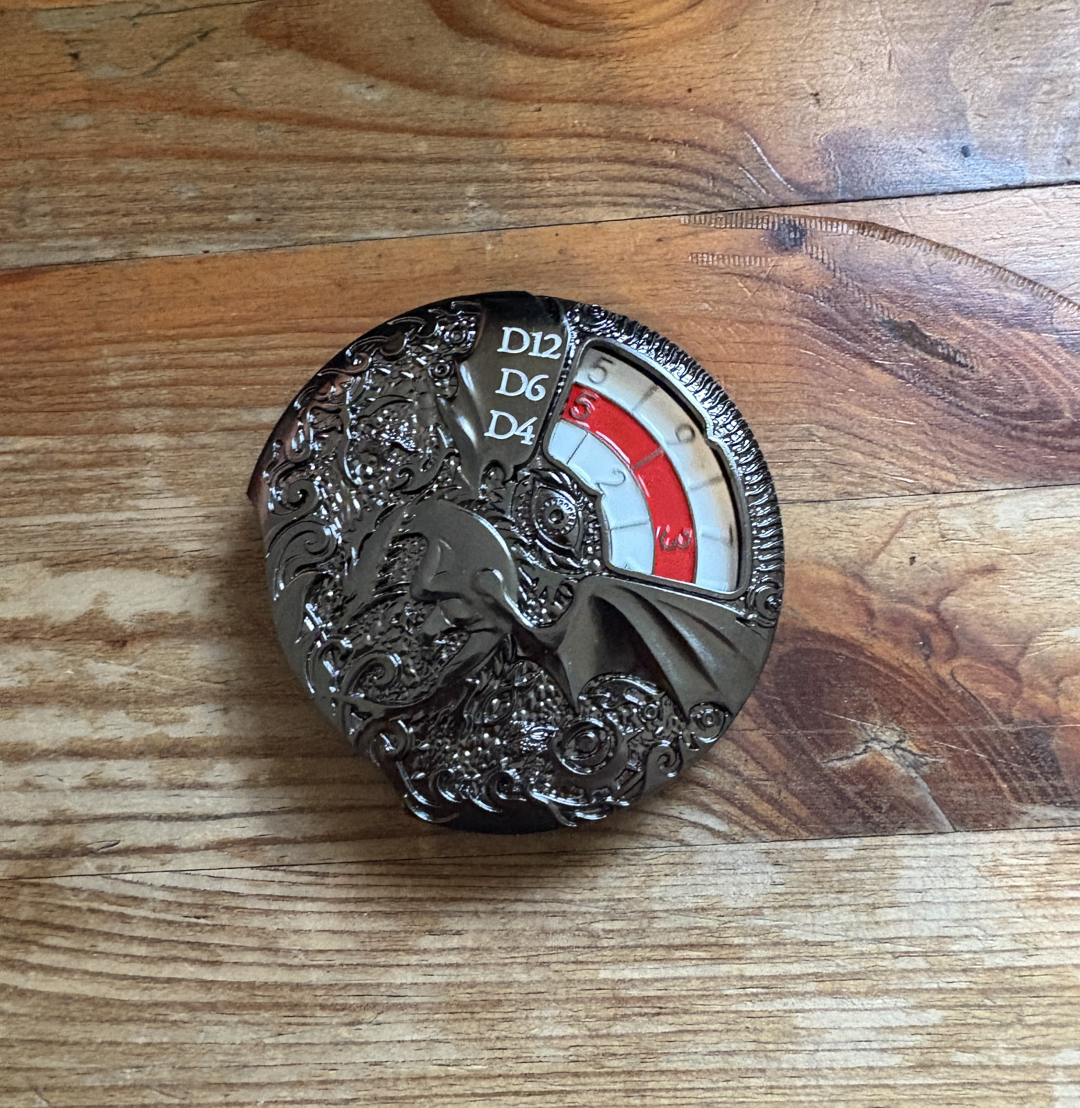 DND Spinner Dice 7-in-1 Metal D&D Dice Set, Dragon Black