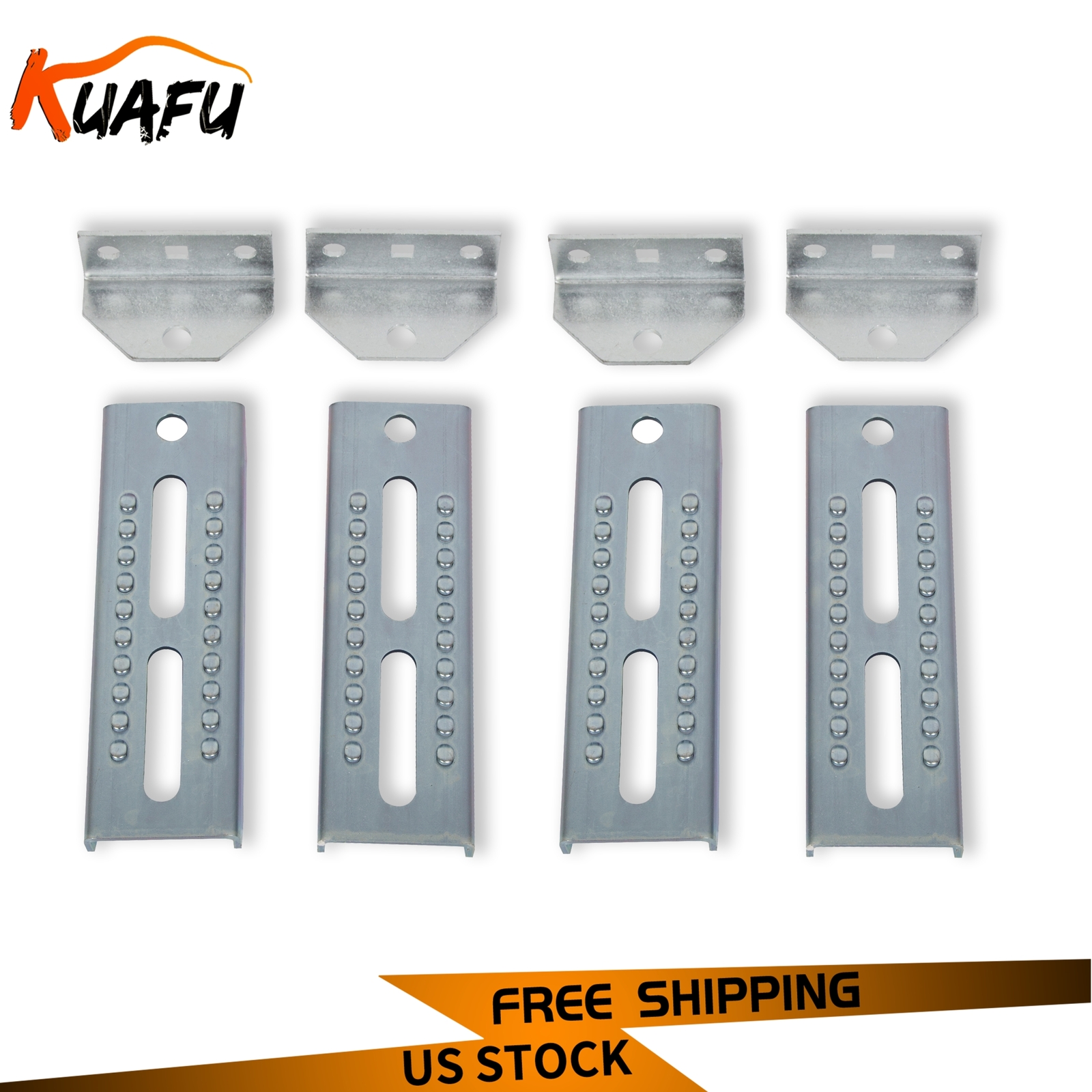 4PCS 8" Galvanized Swivel Top Bunk Bracket Kit for 2x4 Boat Trailer Crossmember