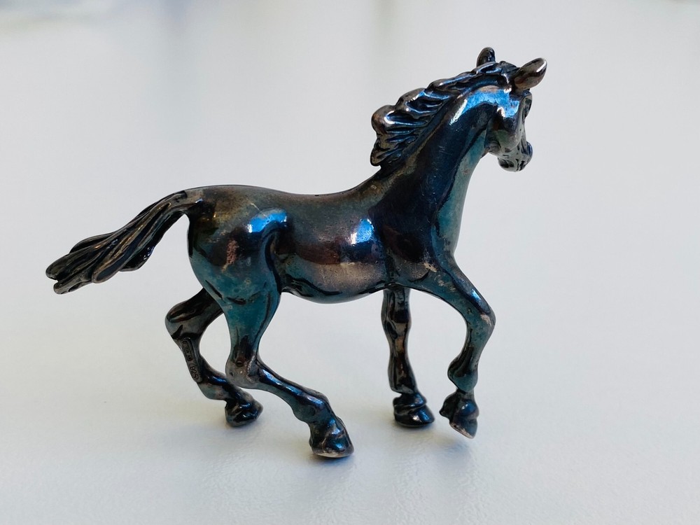 925 Silver miniature figurine - horse -