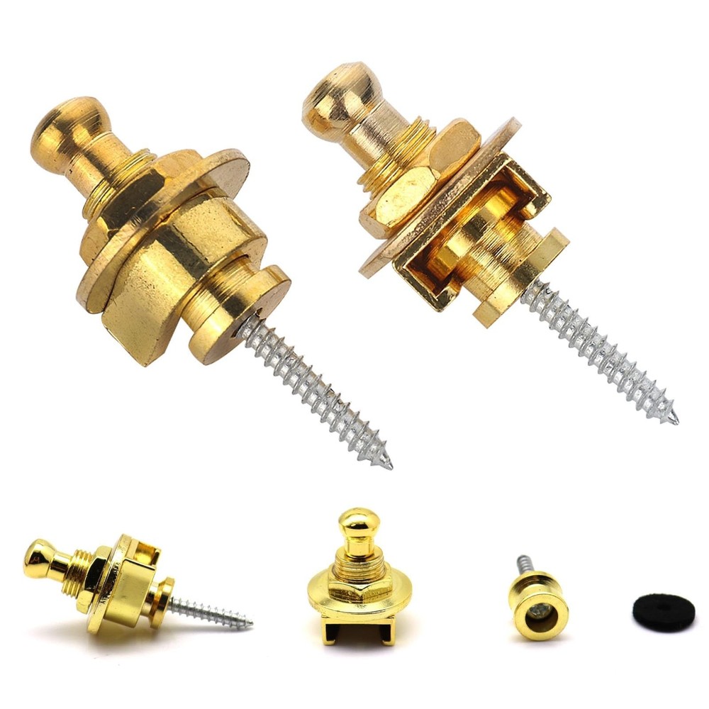 2 PCS Sturdy Guitar Strap Locks - Security and Quick Release Guitar Strap But...