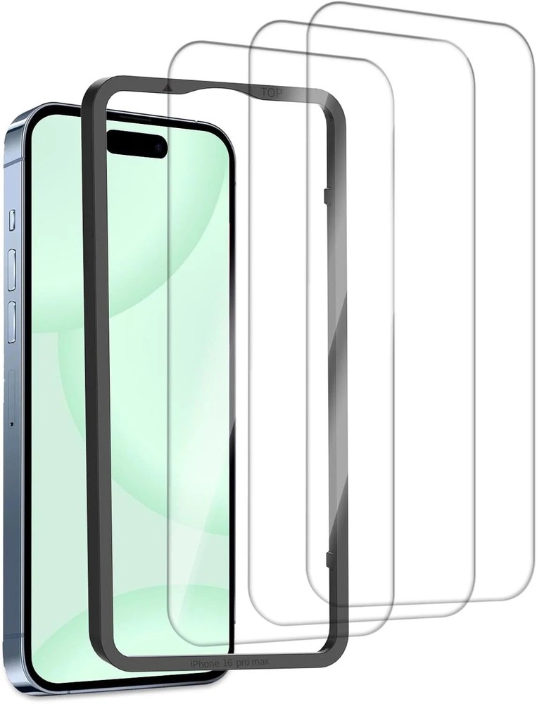 3Pack Screen Protector for iPhone 16 Pro Max with Installation Frame, Anti-Finge