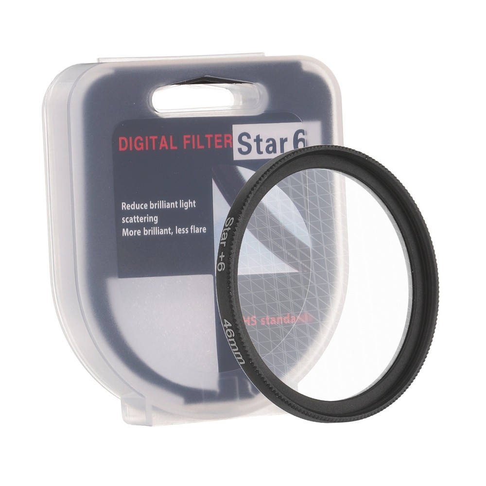 46mm Star Filter 8 Points Starburst Len Filter Variable Twinkle Effect Black