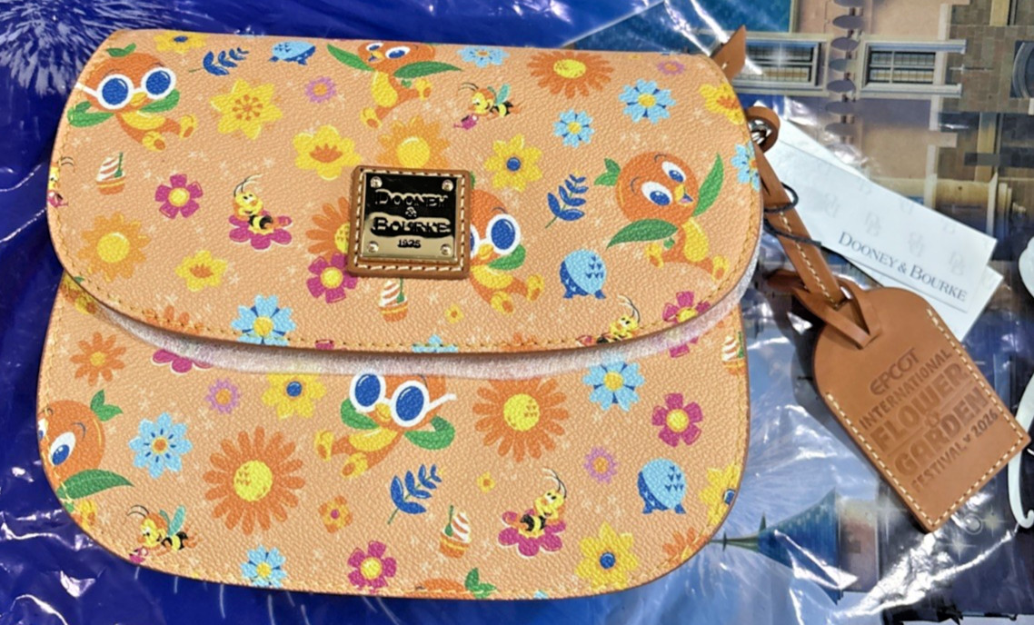 2026 Disney Parks Dooney & Bourke Flower & Garden Orange Bird Crossbody Purse 🍊