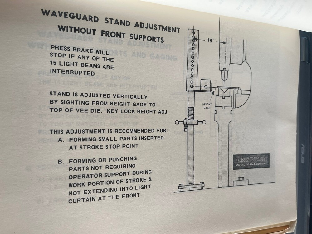 Cincinnati Incorporated Waveguard Operator's Manual
