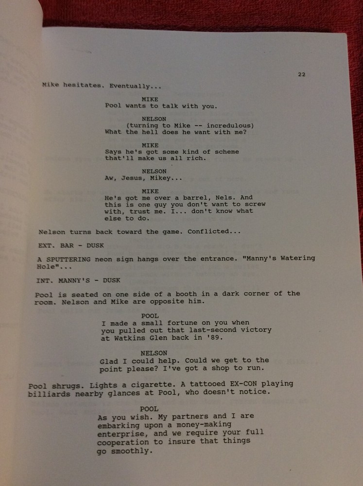 ORIGINAL SCRIPT STYX PETER WELLER BRYAN BROWN ANGUS MACFAYDEN ALEX WRIGHT