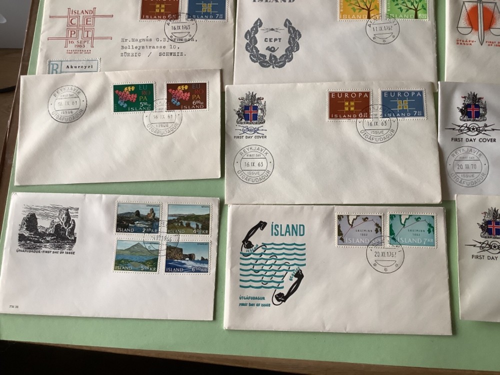 Iceland first day covers 16 items Ref A1929