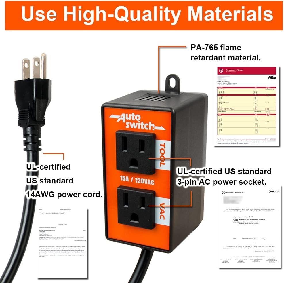 Automatic Vacuum Switch Power Tool On Off Control