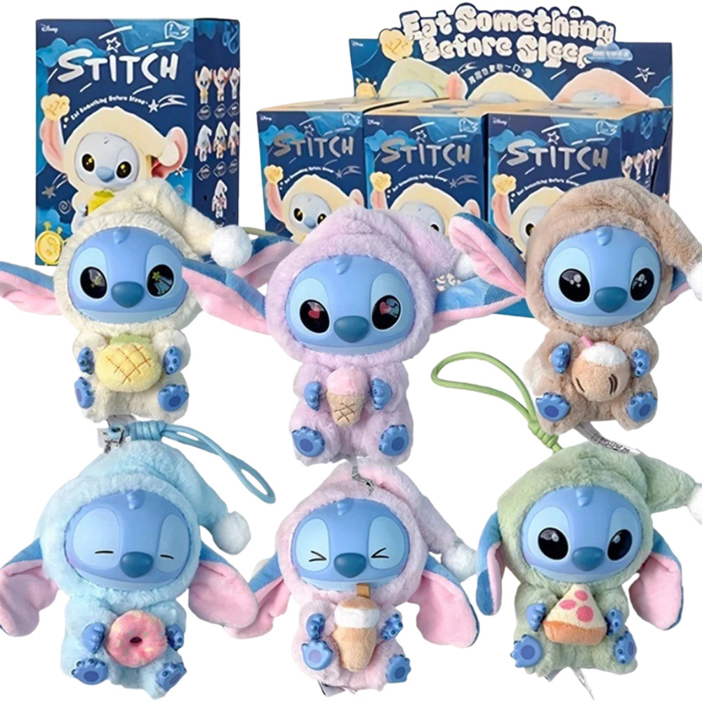 Miniso Stitch Eat Something Before Sleep Series Vinyl Figure Confirmed Blind Box