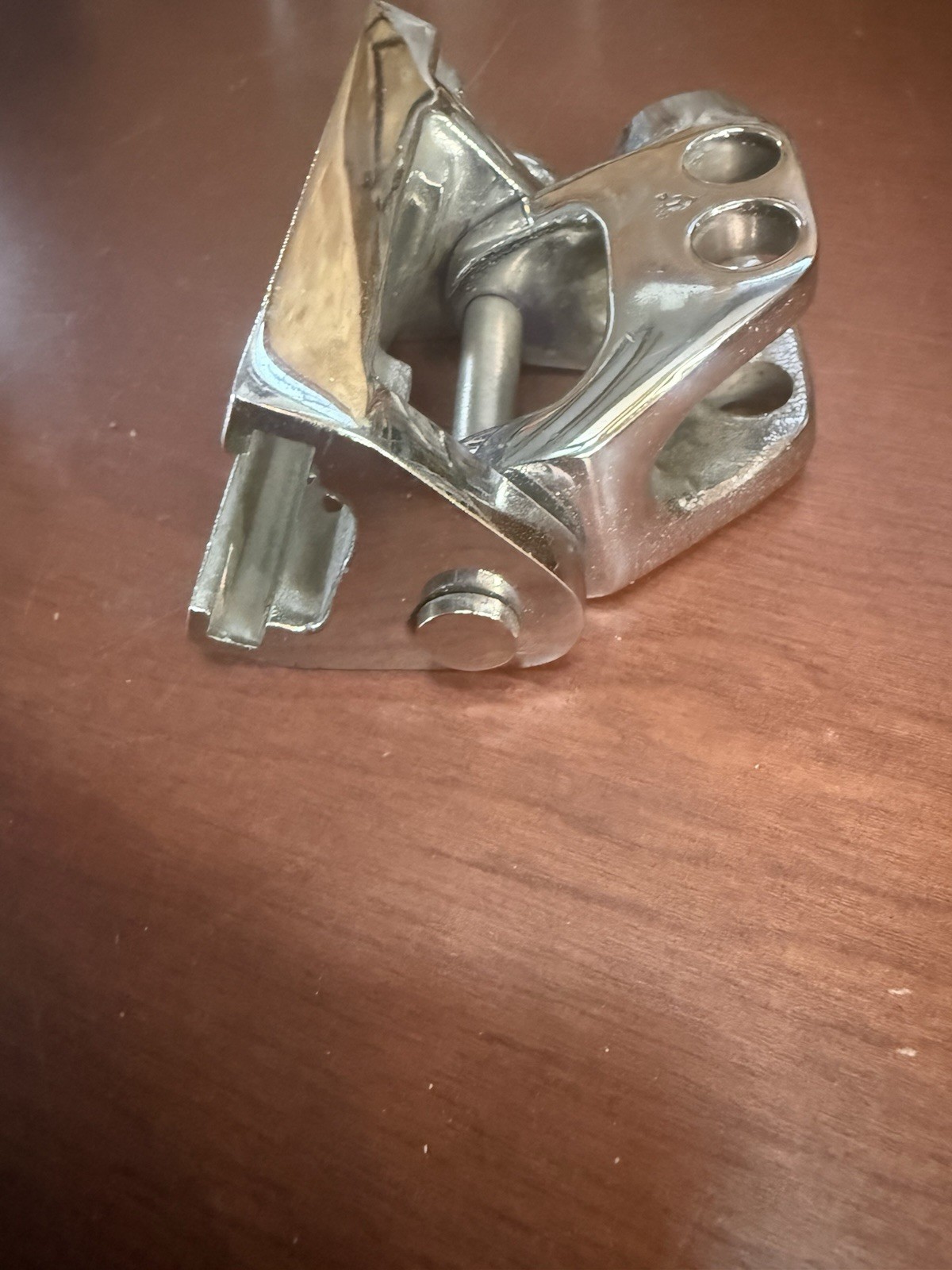 Sailboat Mast To Boom Gooseneck Chrome/Brass 1 1/4” Track