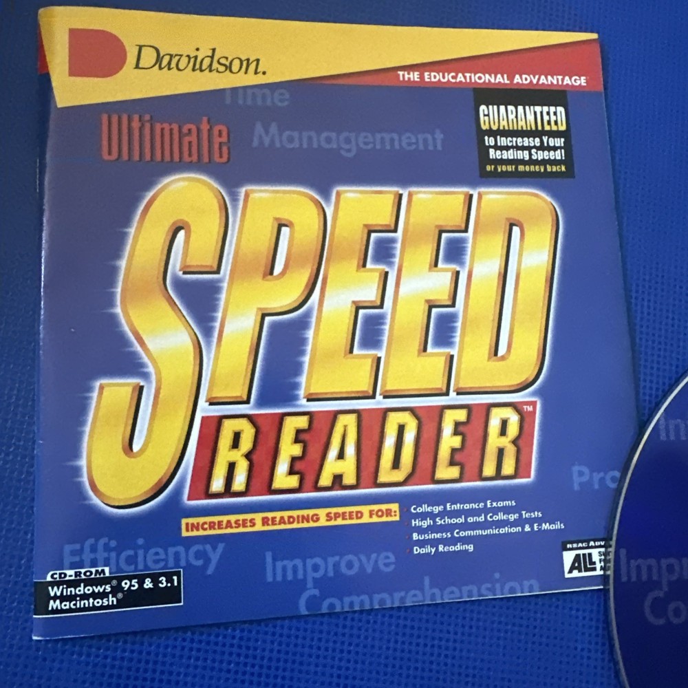 Vintage Ultimate Speed Reader training CD For Windows 95/Mac 3.1
