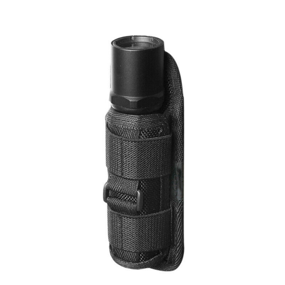 Tactical Hunting 360 Degrees Rotatable Molle Flashlight Pouch Holster Torch Case