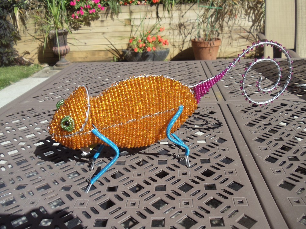 Beaded land:  Chameleon