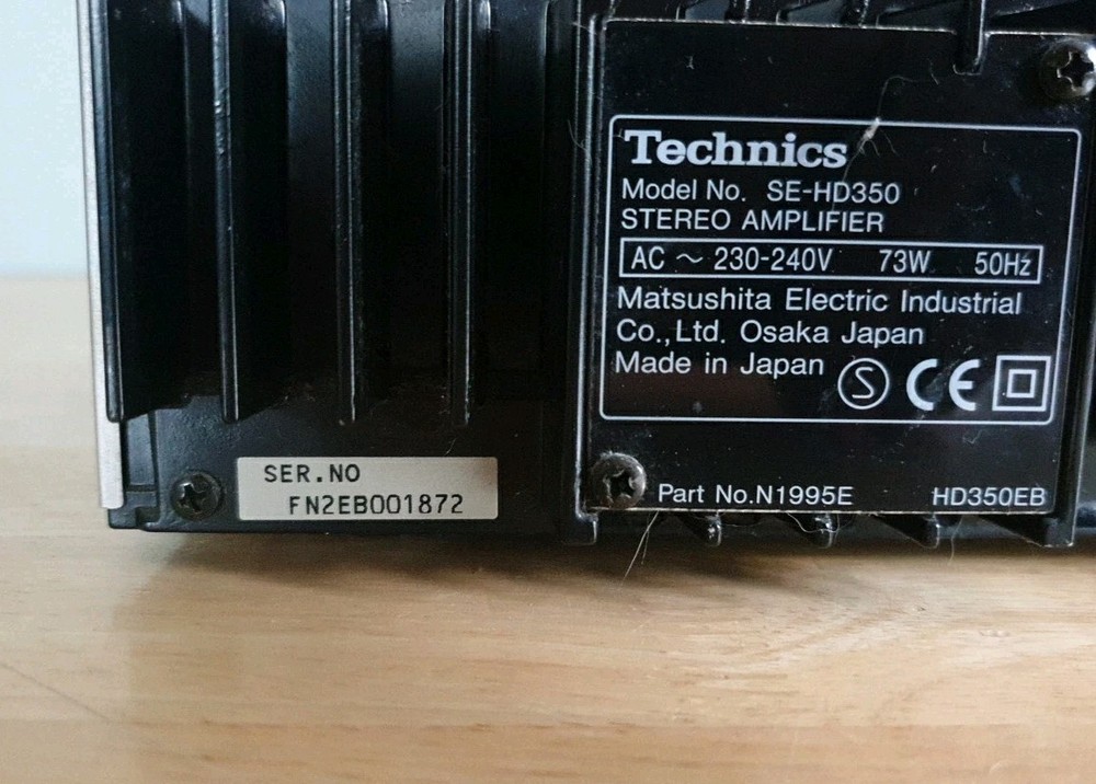 Technics SE-HD350 Stereo Amplifier Micro Component System Tested Working