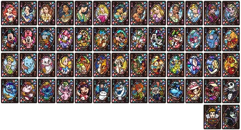 Disney Characters Stained Glass Playing Cards /SHIP FROM USA