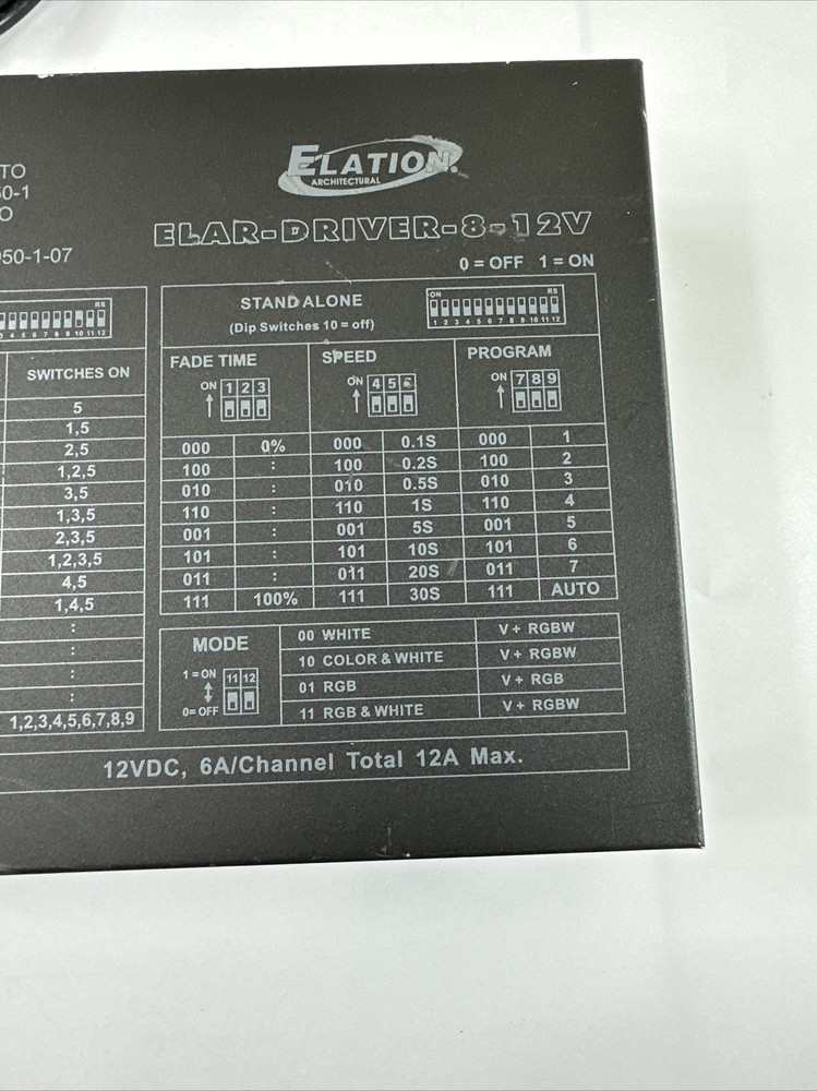 ELATION ELAR-DRIVER-8-12V READ