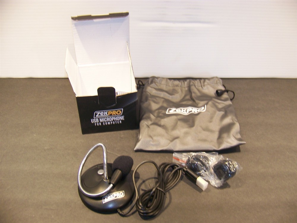 ZekPro USB Computer Microphone 5ft Mute Button LED