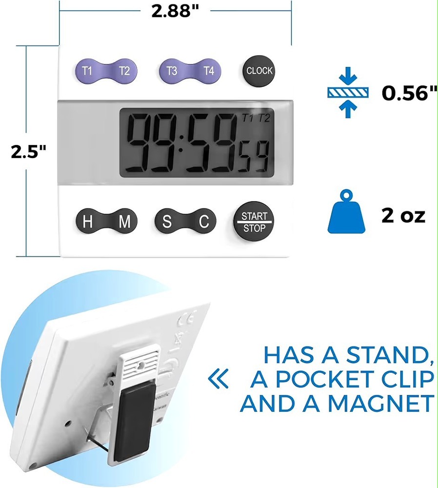 Sper Scientific 810015 Digital Count Down/Count up Timer with Clock