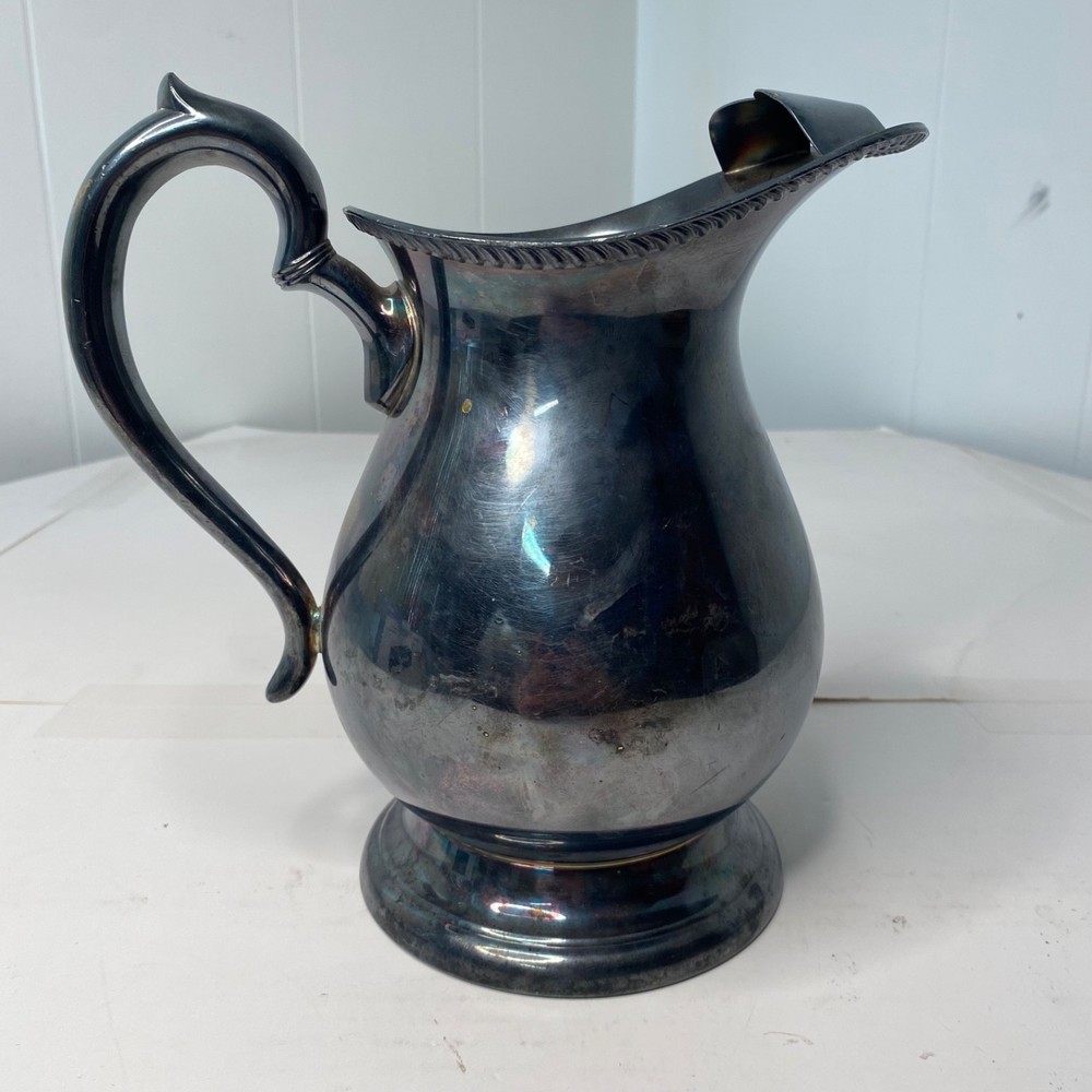 Vintage Silverplate Marshall Fields 9 Inch Tall Water Pitcher