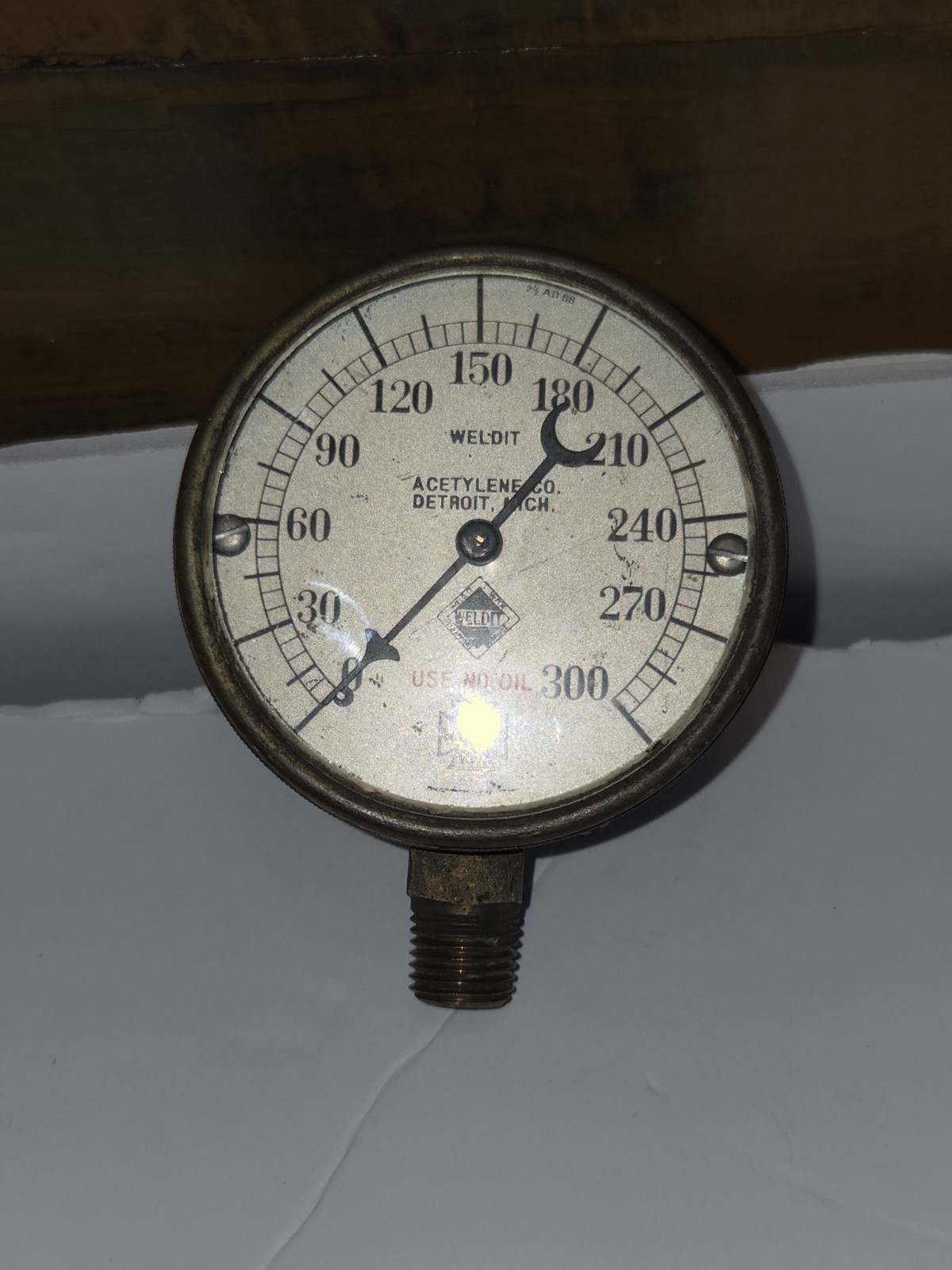 Vintage Brass Steampunk Weldit Gauge USA