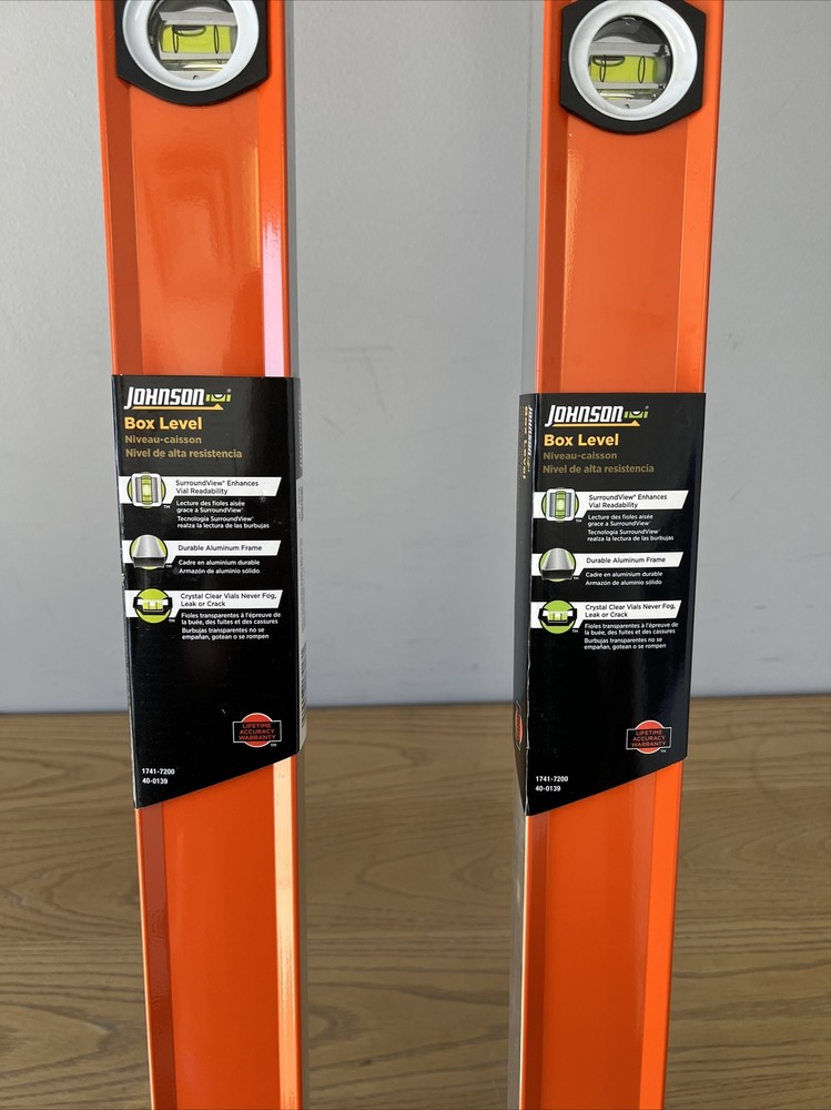 JOHNSON 1741-7200 Box Level 72-Inch (2 PACK)