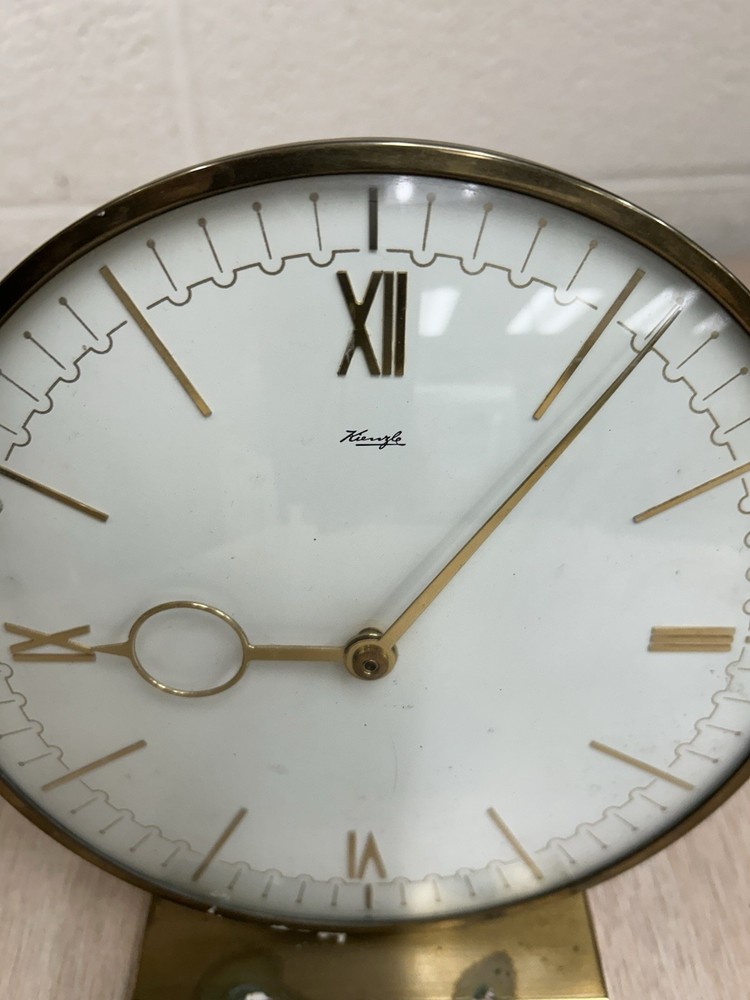 KIENZLE ART DECO TABLE CLOCK BRASS MADE IN GERMANY