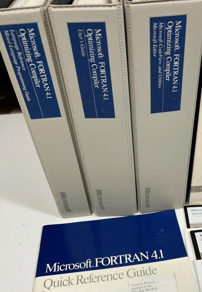 Microsoft Fortran Compiler Vrs 4.1 Includes Software Original Box