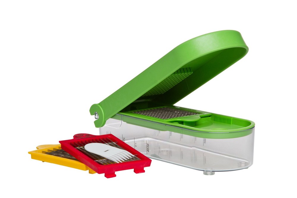 PrepWorks 3-Blade Dice & Slice Chopper - Multi-Function Fruit Vegetable Cutter