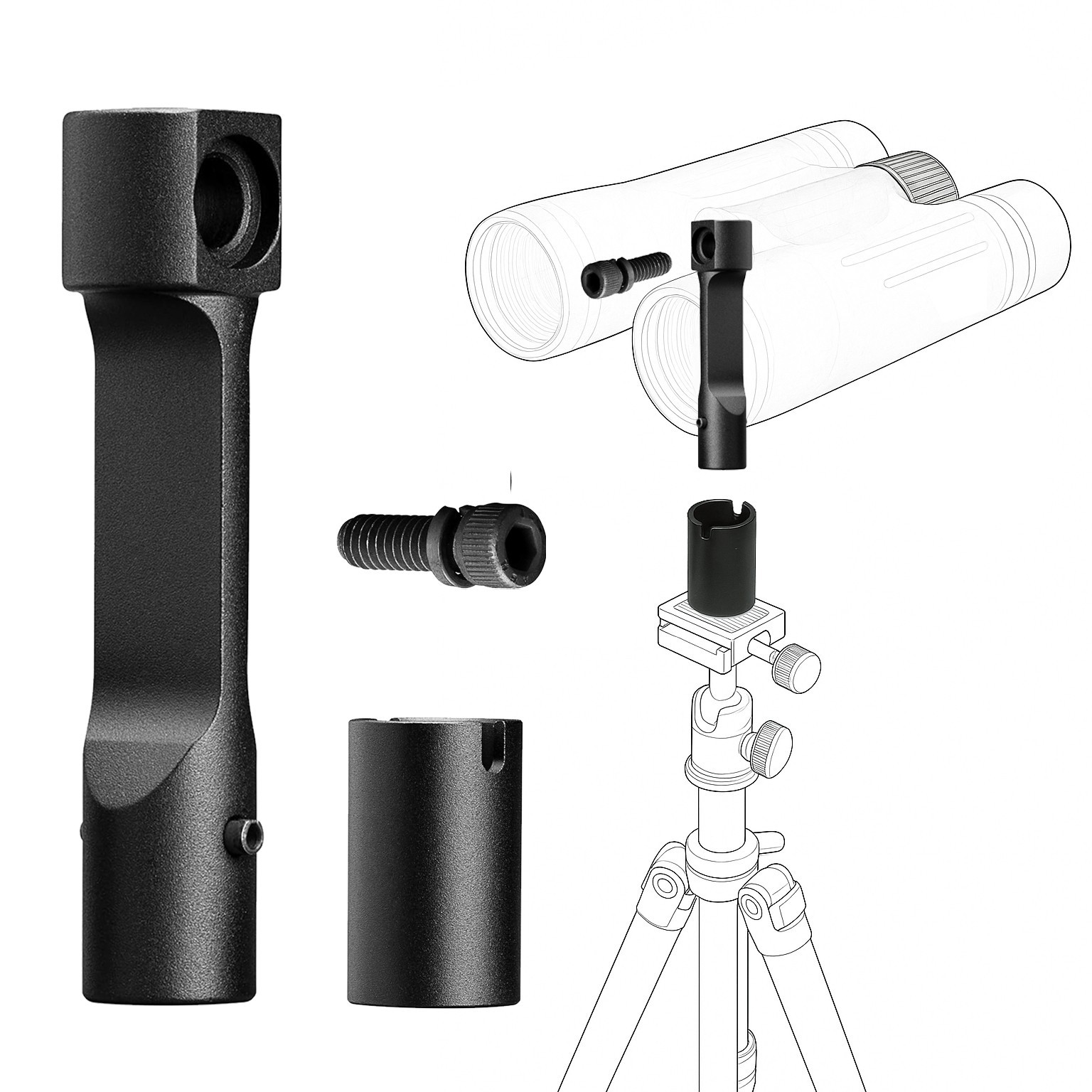 Vortex Compatible Uni-Daptor Tripod Adapter Quick Release Binocular Mount