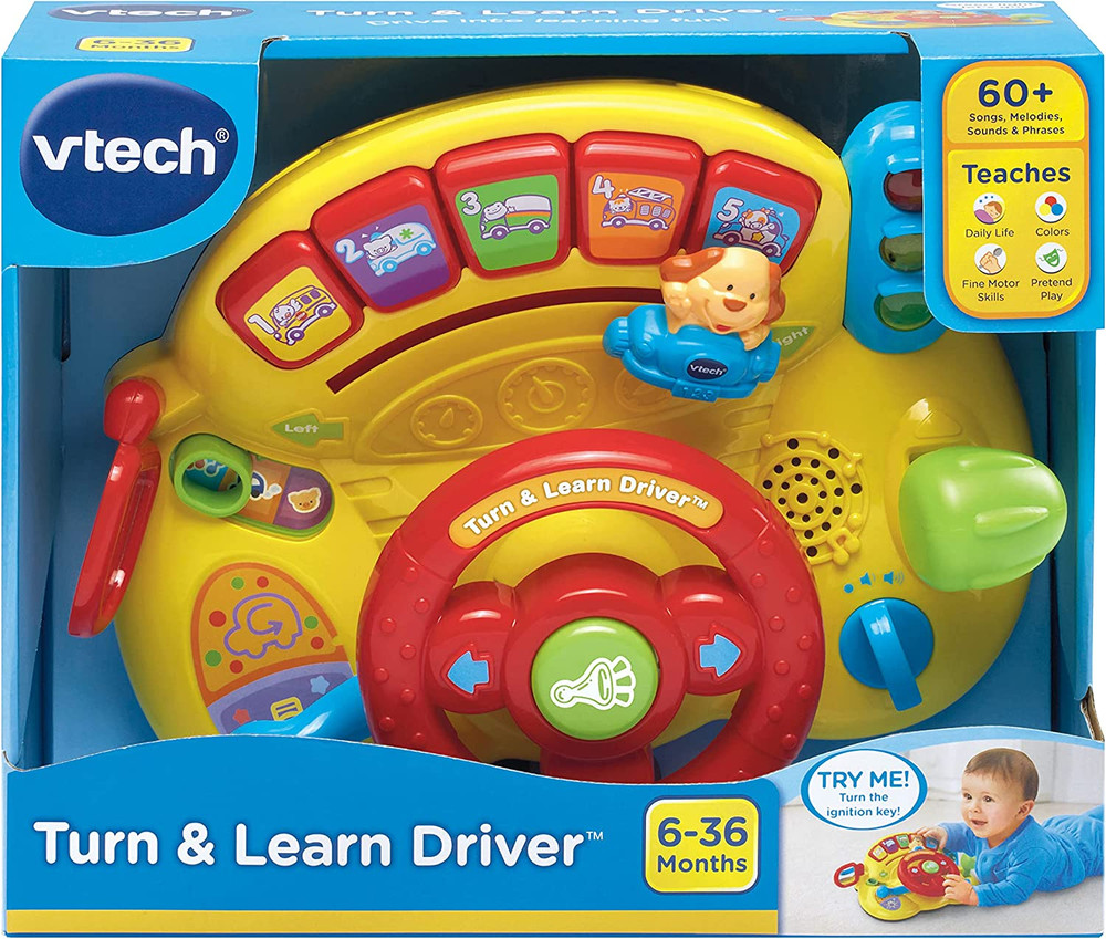 VTech Turn and Learn Driver Toy - Interactive Yellow Learning Vehicle