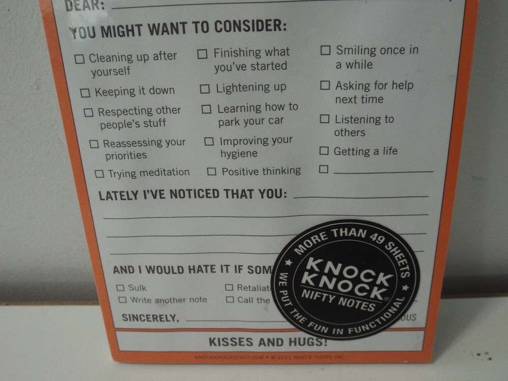 Nifty Notes "Passive-Aggressive" 49+ Page Funny Novelty Notepad (New, Sealed)