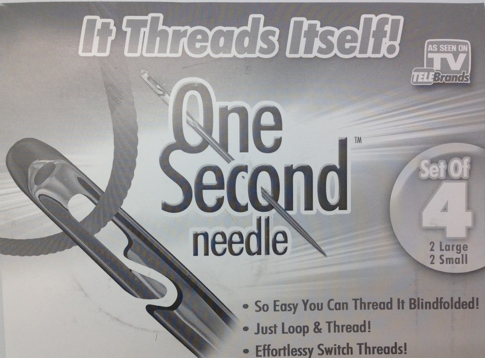 One Second Needle 8 Set Self Threading 100Pc Kit Sew Button Patch Sewing Kit